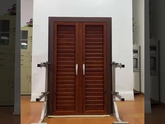 پرده های آلومینیومی پنجره های آسان نصب با لوازم چینی رنگ چوبی