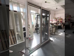 شکستن حرارتی آلومینیوم شیشه کشویی درب دستی رولر شاتر شیشه دوگانه