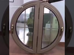 EPDM لاستیک آب و هوا استریپینگ آلومینیوم دایره ای پنجره های دایره ای بالا پنجره های شیشه ای دوگانه